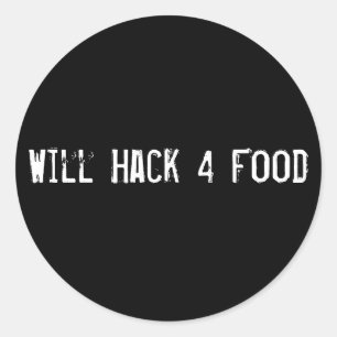 Adesivo Redondo Hack 4 Comida