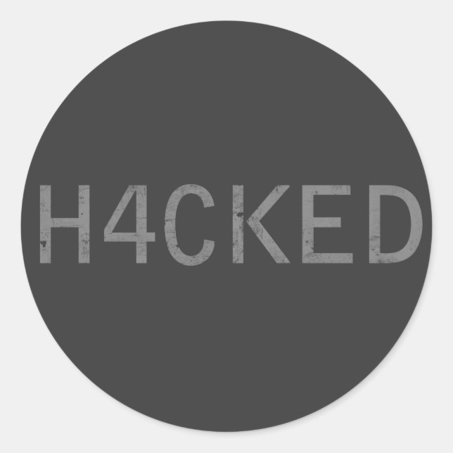Adesivo Redondo hackeado (Frente)
