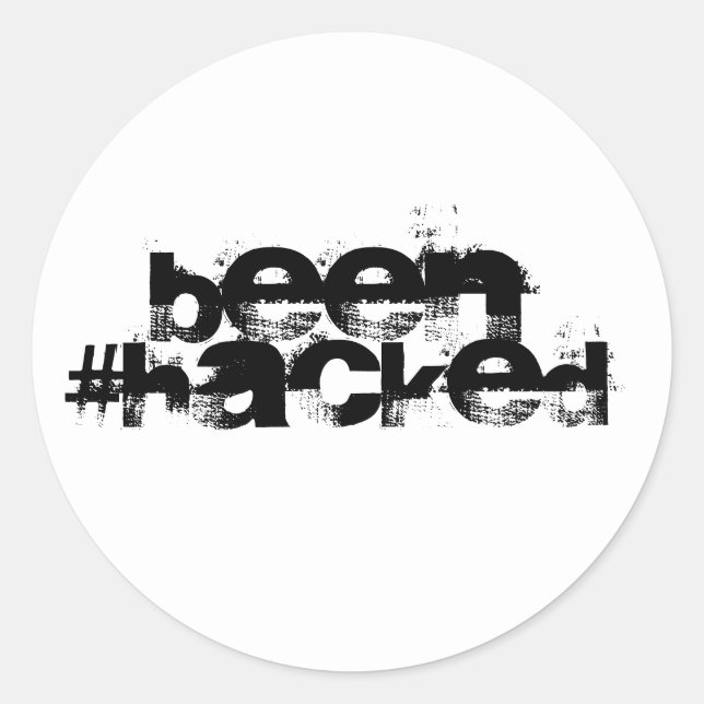 Adesivo Redondo Hackeado (Frente)