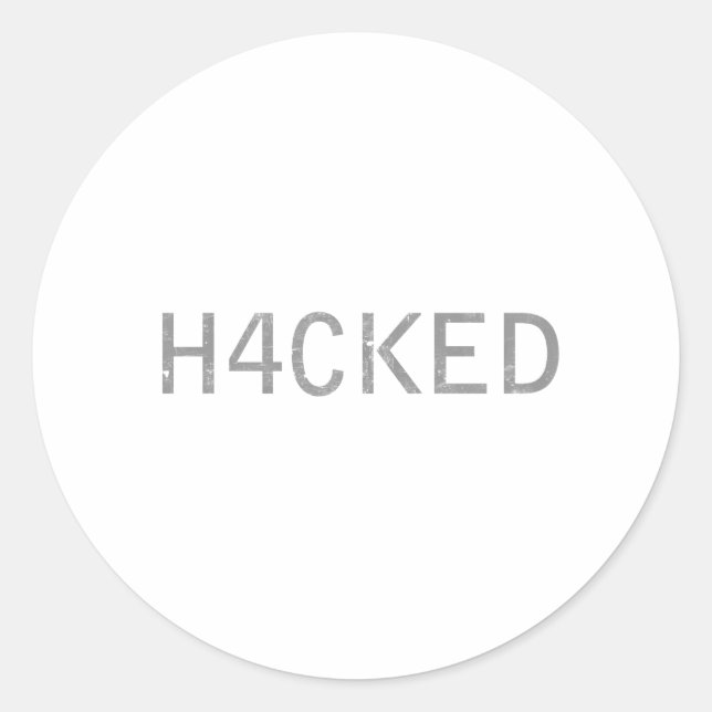 Adesivo Redondo hackeado (Frente)