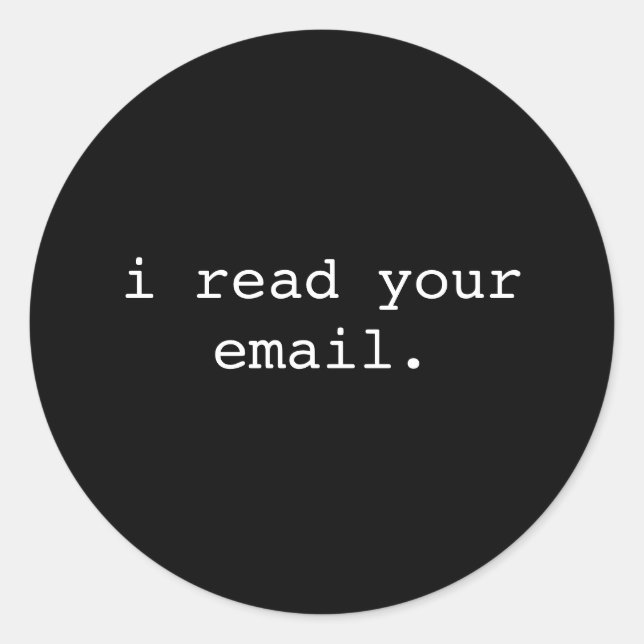 Adesivo Redondo Hacker Laptop Sticker - Correio Eletrônico (Frente)