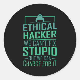 Adesivo Redondo Hacker Programmer Coding Hacker Ethical Hacker