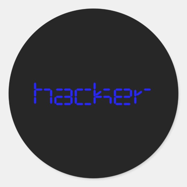 Adesivo Redondo Hacker Stickers Pack de 20 (Frente)