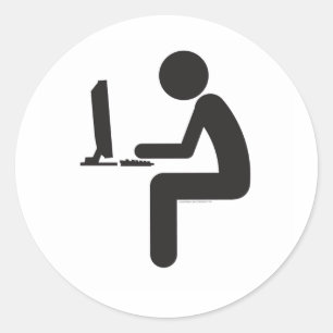 Adesivo Redondo Hacker-T