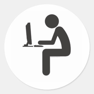 Adesivo Redondo Hacker-T