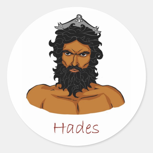 Adesivo Redondo Hades - Deus Grego (Frente)