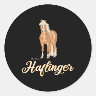 Adesivo Redondo Haflinger Horse Rider Haffi Motif