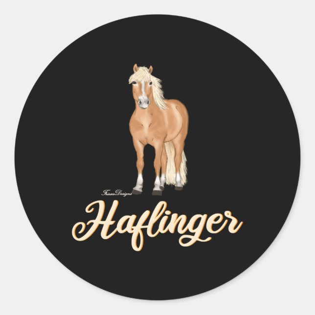 Adesivo Redondo Haflinger Horse Rider Haffi Motif (Frente)