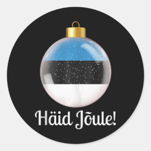 Adesivo Redondo Haid Joule Merry Christmas Häid Jõule