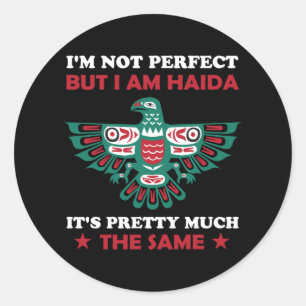 Adesivo Redondo Haida Eagle Haida Nation Native American Gift Idea