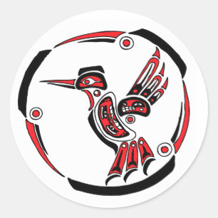 Adesivo Redondo Haida Hummingbird