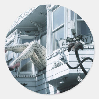 Adesivo Redondo Haight-Ashbury