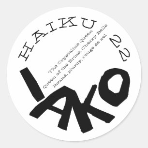 ADESIVO REDONDO HAIKU 22