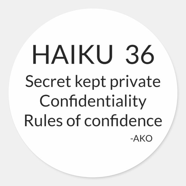 ADESIVO REDONDO HAIKU 36 (Frente)