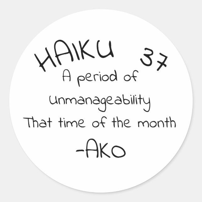 ADESIVO REDONDO HAIKU 37 (Frente)