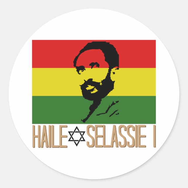 Adesivo Redondo Haile Selassie I (Frente)