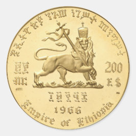 Adesivo Redondo Haile Selassie império of Ethiopia Rasta bordador