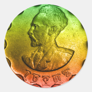Adesivo Redondo Haile Selassie Santeem Sticker