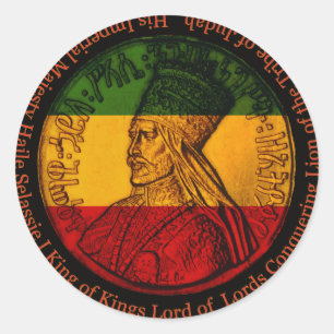 Adesivo Redondo Haile Selassie Sticker