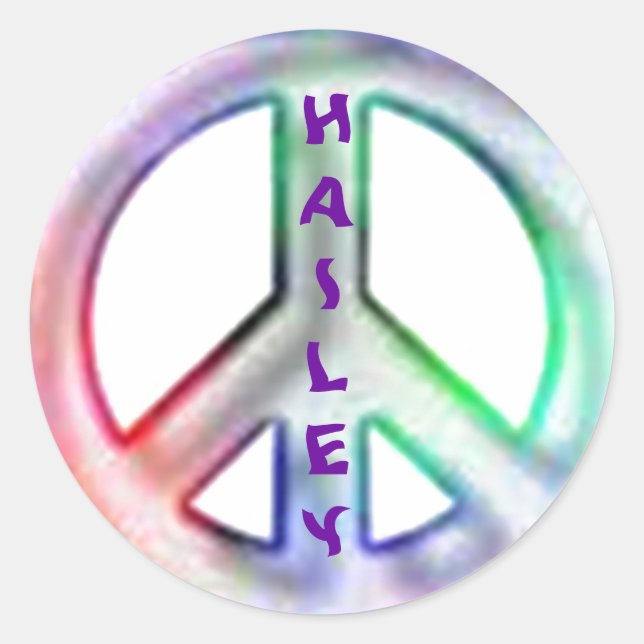 Adesivo Redondo Hailey Peace Stickers (Frente)
