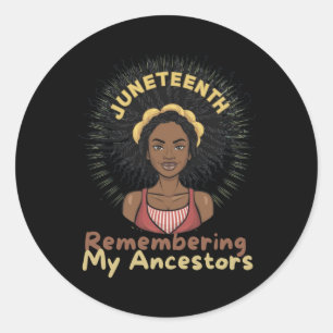 Adesivo Redondo Hair Black Woman Lembrando Meus Ancestrais -junete