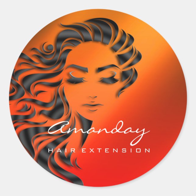 Adesivo Redondo Hair Lashes Extensão Stylist Makeup Honey Red (Frente)