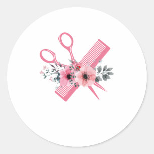 Adesivo Redondo Hairdresser Hair Stylist