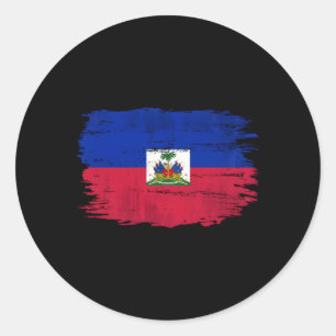Adesivo Redondo Haiti: Bandeira do Haiti