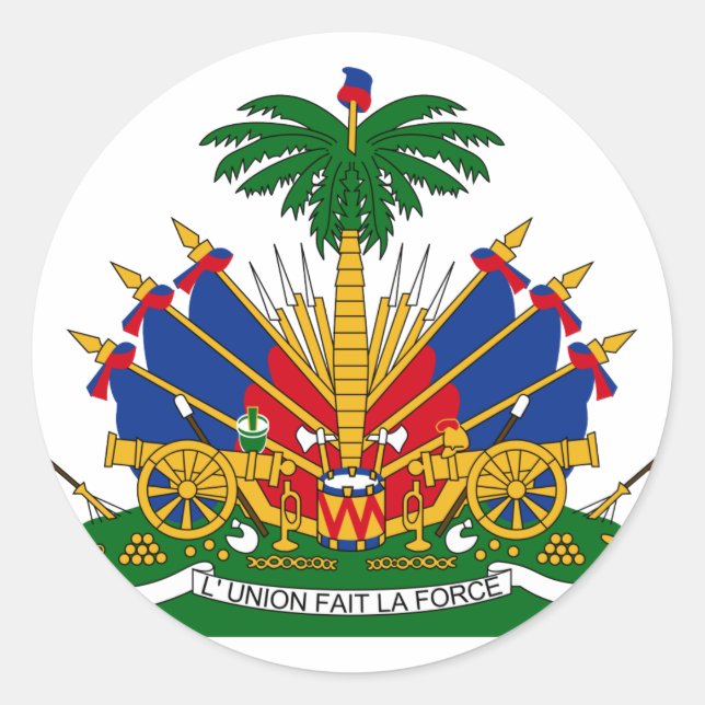 Adesivo Redondo haiti emblem (Frente)