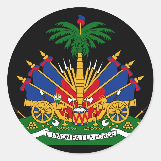 Adesivo Redondo haiti emblem (Frente)