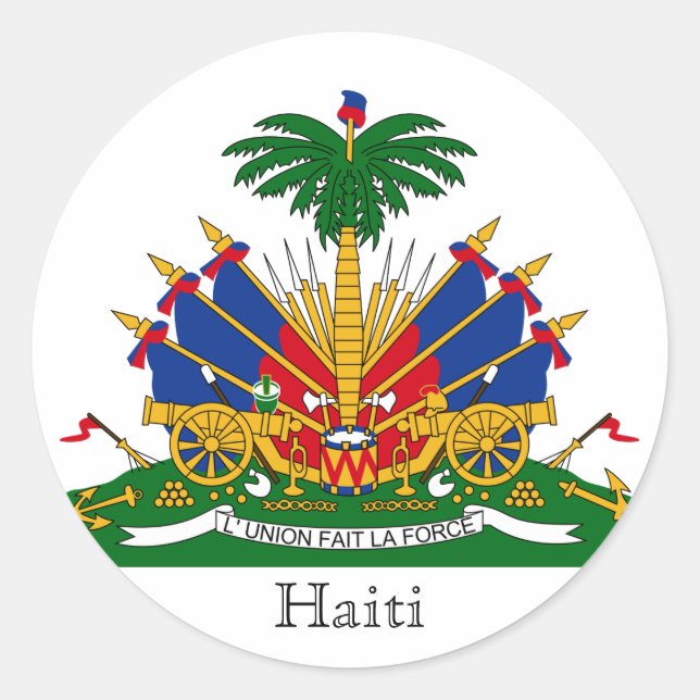 Adesivo Redondo haiti emblem (Frente)