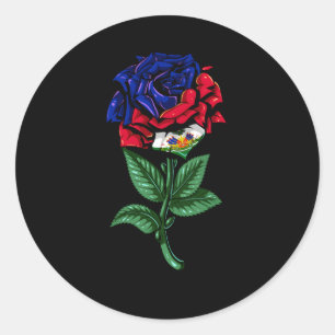 Adesivo Redondo Haiti Flag Haitian