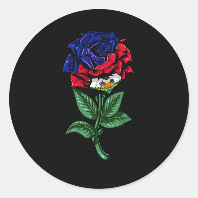 Adesivo Redondo Haiti Flag Haitian (Frente)