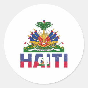 Adesivo Redondo Haiti Independência Dia da Bandeira Haiti Bandeira