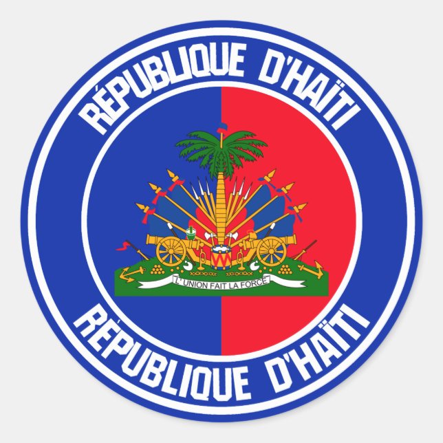 Adesivo Redondo Haiti Round Emblem (Frente)