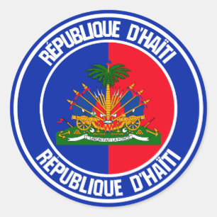 Adesivo Redondo Haiti Round Emblem