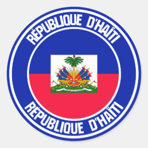 Adesivo Redondo Haiti Round Emblem