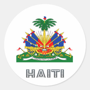 Adesivo Redondo Haitian Emblem