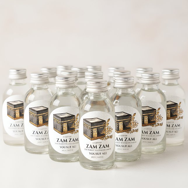 ADESIVO REDONDO HAJJ MABRUR PERSONALIZADO VESTIDO E RÓTULO PARA HA (Criador carregado)