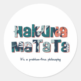 Adesivo Redondo Hakuna Matata