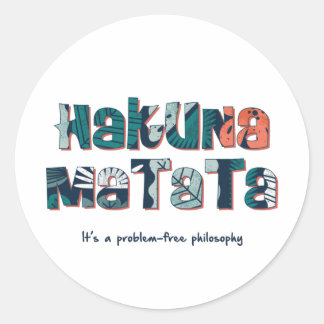 Adesivo Redondo Hakuna Matata