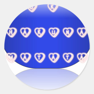 Adesivo Redondo Hakuna Matata Art Impressão