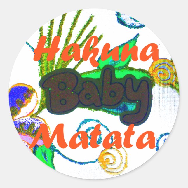 Adesivo Redondo Hakuna Matata Baby.png (Frente)
