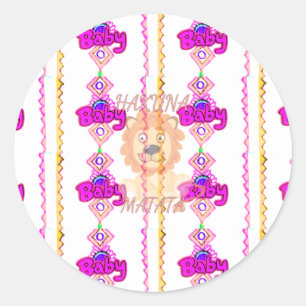 Adesivo Redondo Hakuna Matata: Belo Leão Design Motif