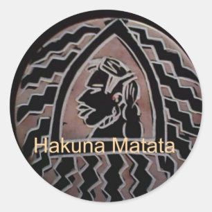 Adesivo Redondo Hakuna Matata Bongo Flavor.