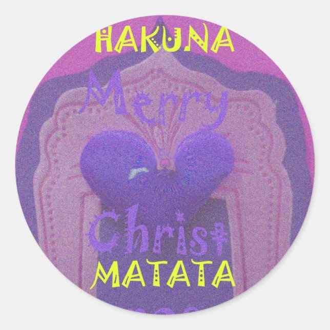 Adesivo Redondo Hakuna Matata Felry Christmas Love Design.jpg (Frente)