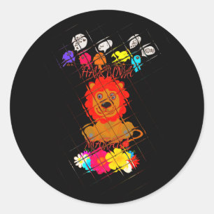 Adesivo Redondo Hakuna Matata, fofo bebê design