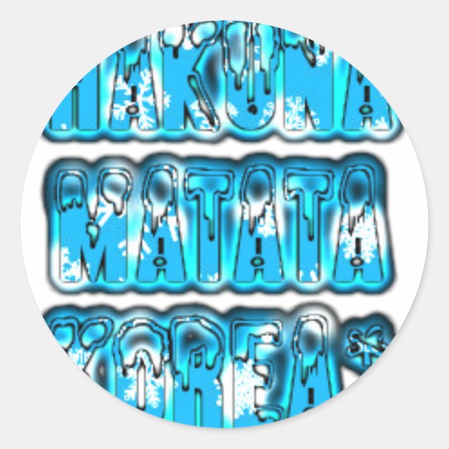Adesivo Redondo Hakuna Matata South Korea Art Impressão/Graphic (Frente)