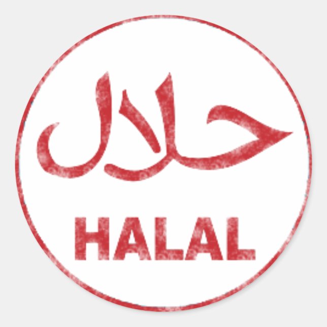 Adesivo Redondo halal (Frente)