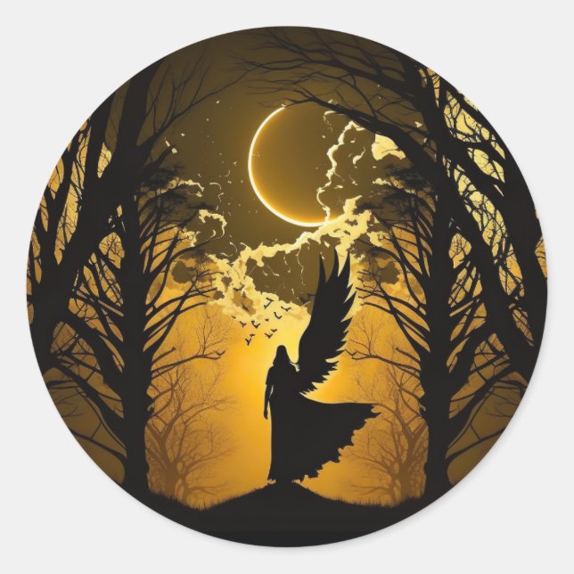 Adesivo Redondo Half Angel (Frente)